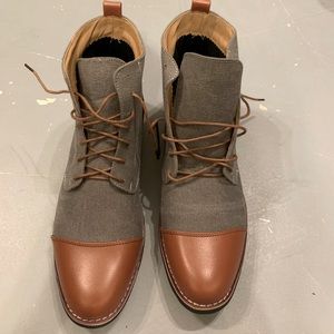 Grey/brown jack boots
